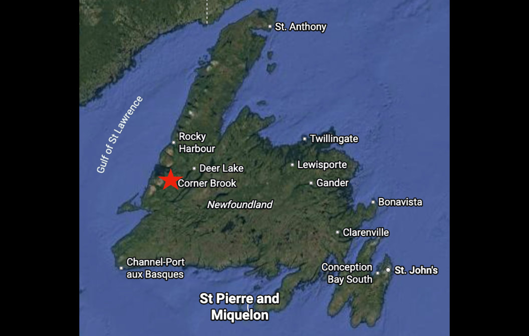 World Road Trip billboard, Newfoundland, Canada