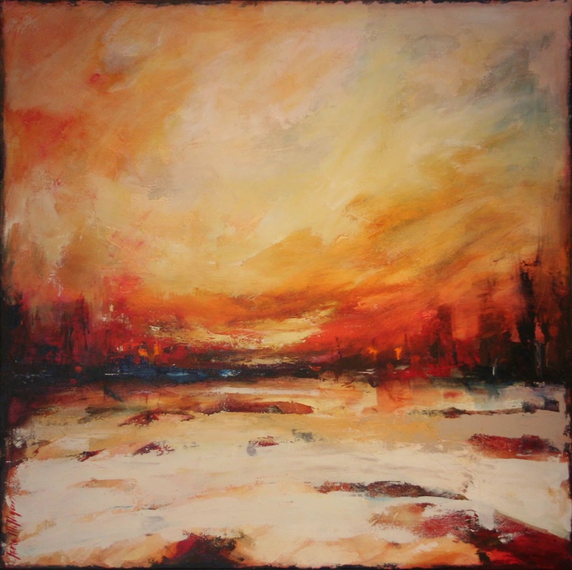 Early Snow. Acrylic on canvas