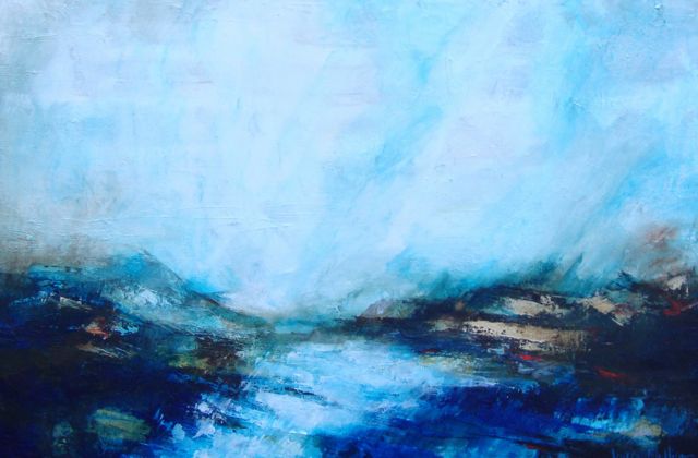 Mountain River. Acrylic on canvas