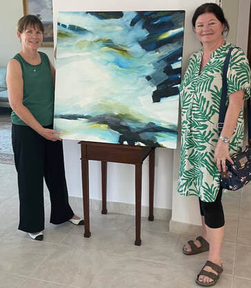 Ambassador of Ireland in UAE Alison Milton with Artist Laura Mulligan
