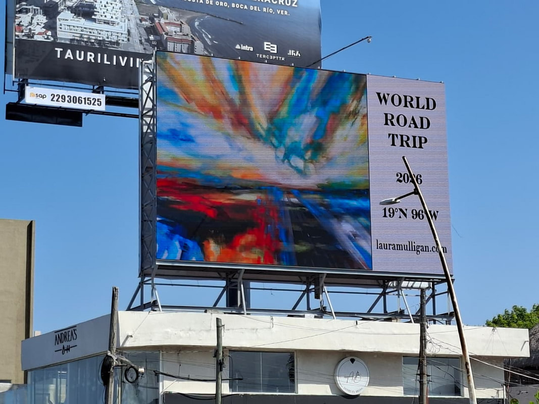 World Road Trip billboard, Veracruz, Mexico