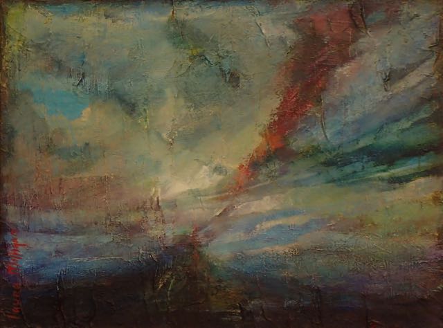 Smoke Plume at Twilight 30 x 40 cm